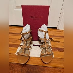 VLTN Rockstud Block Heel Sandals Size 39
